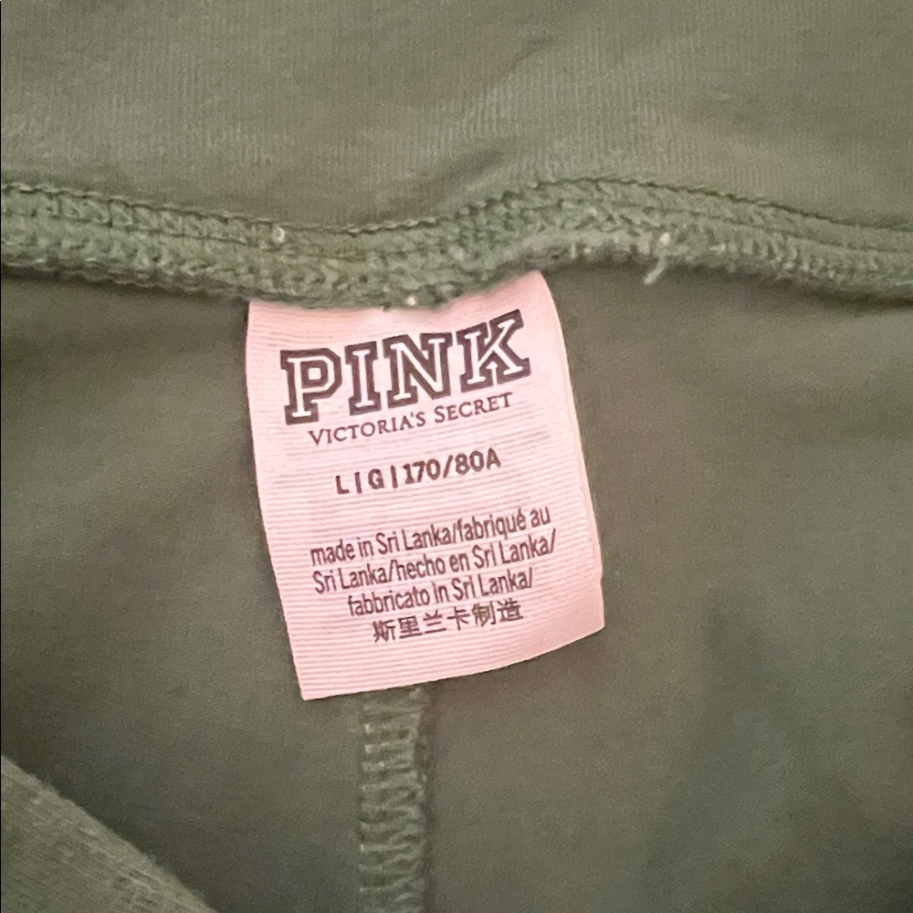 #1398=PINK Victoria's Secret Dark Green Bike Shorts - Picture 6 of 8